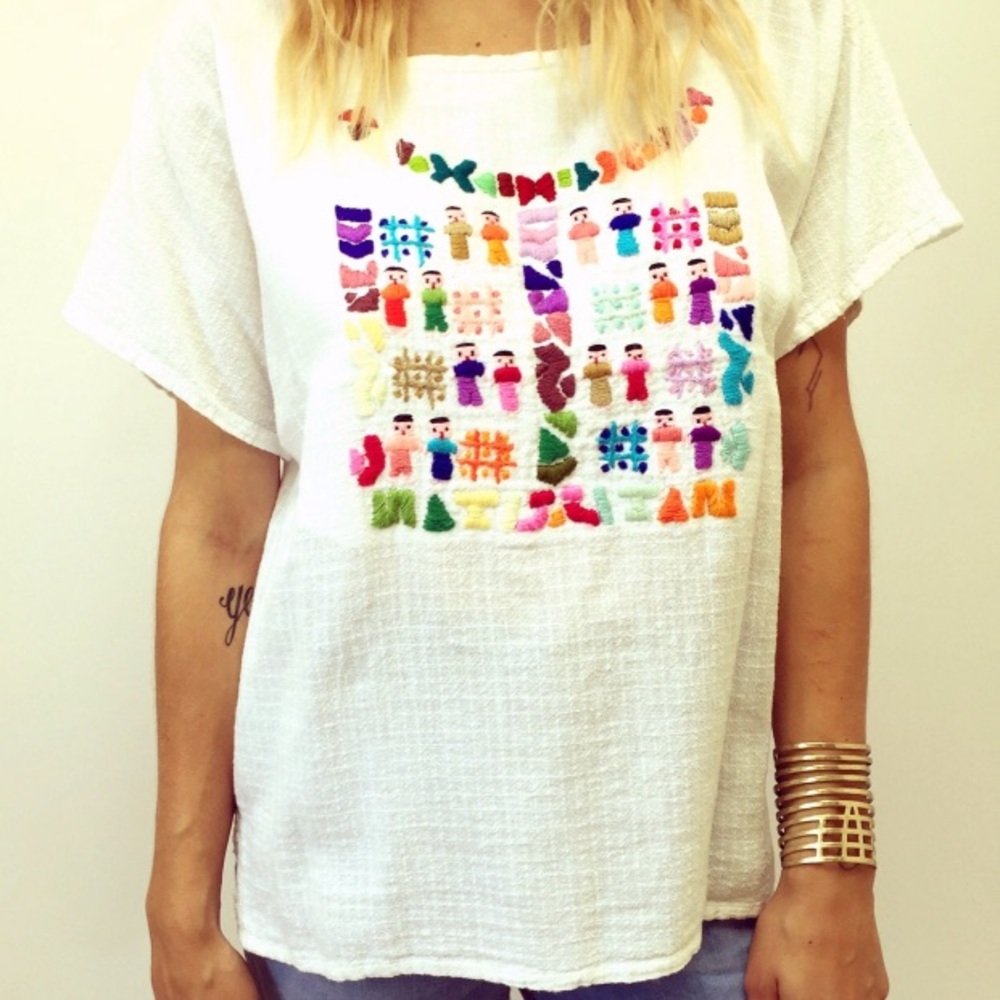 Vintage Embroidered Ethnic Gauzy Top